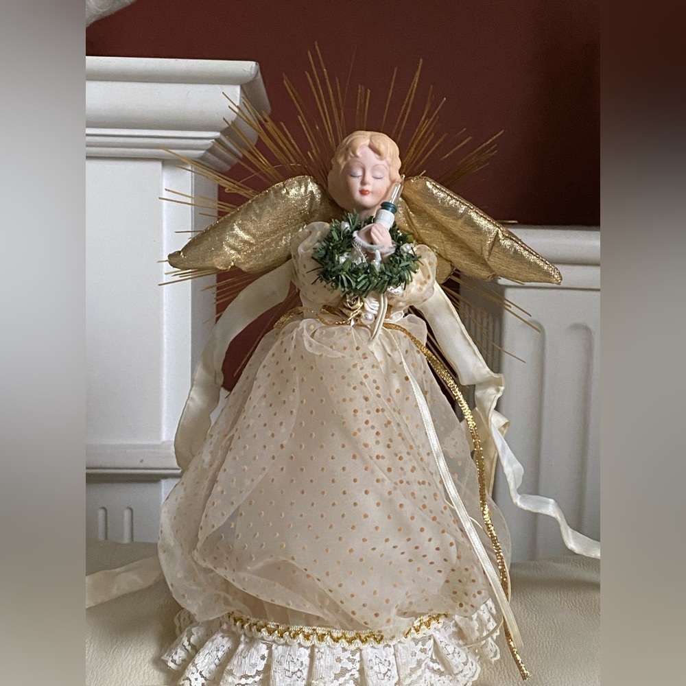 Vintage KURT S. ADLER Light Up Angel Christmas Tree Topper